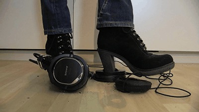 Tough Headphones Under My Rough Boots